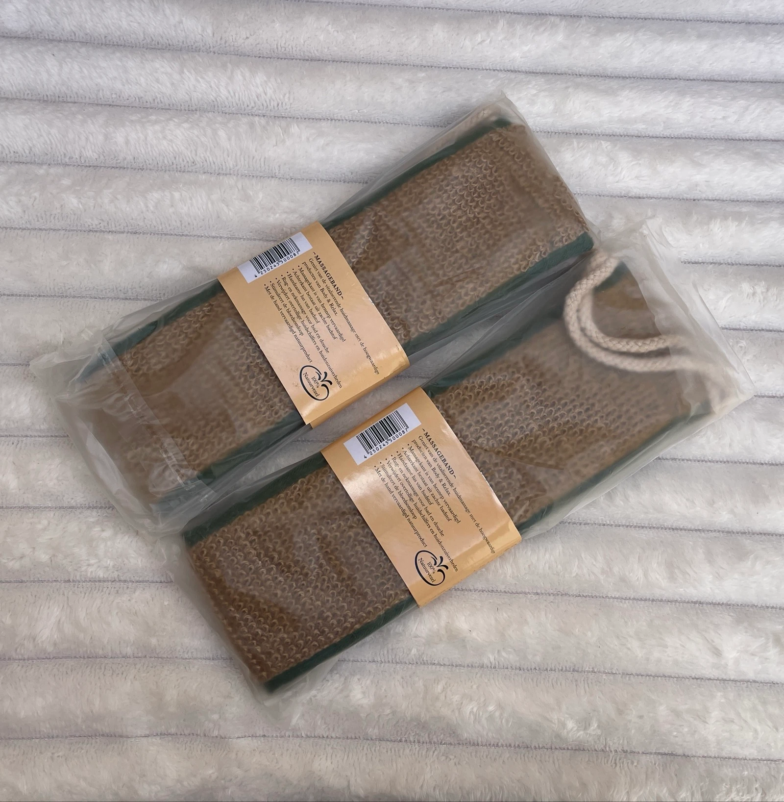 Pack 2 bandes de massage exfoliantes texture jute 64x10cm – photo 4